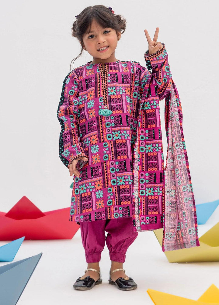 Senorita Cotton Casual 3 Piece Suit for Girls -  KAD-02362-PRL/MCL