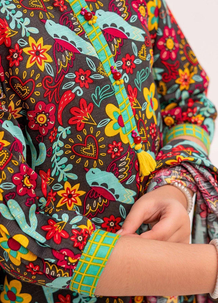 Senorita Cotton Casual 3 Piece Suit for Girls -  KAD-02363-GRY/MCL