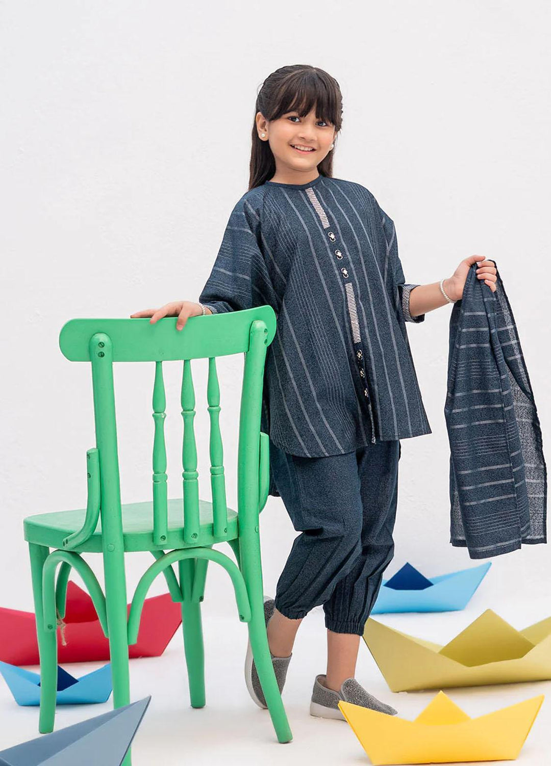 Senorita Karandi Casual 3 Piece Suit for Girls -  KAD-02443