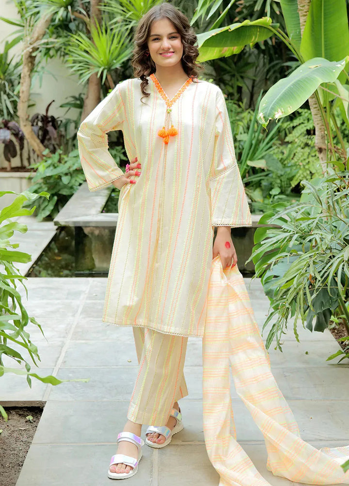 Senorita Cotton Casual 3 Piece Suit for Girls -  GAD-02585-BJE/NON