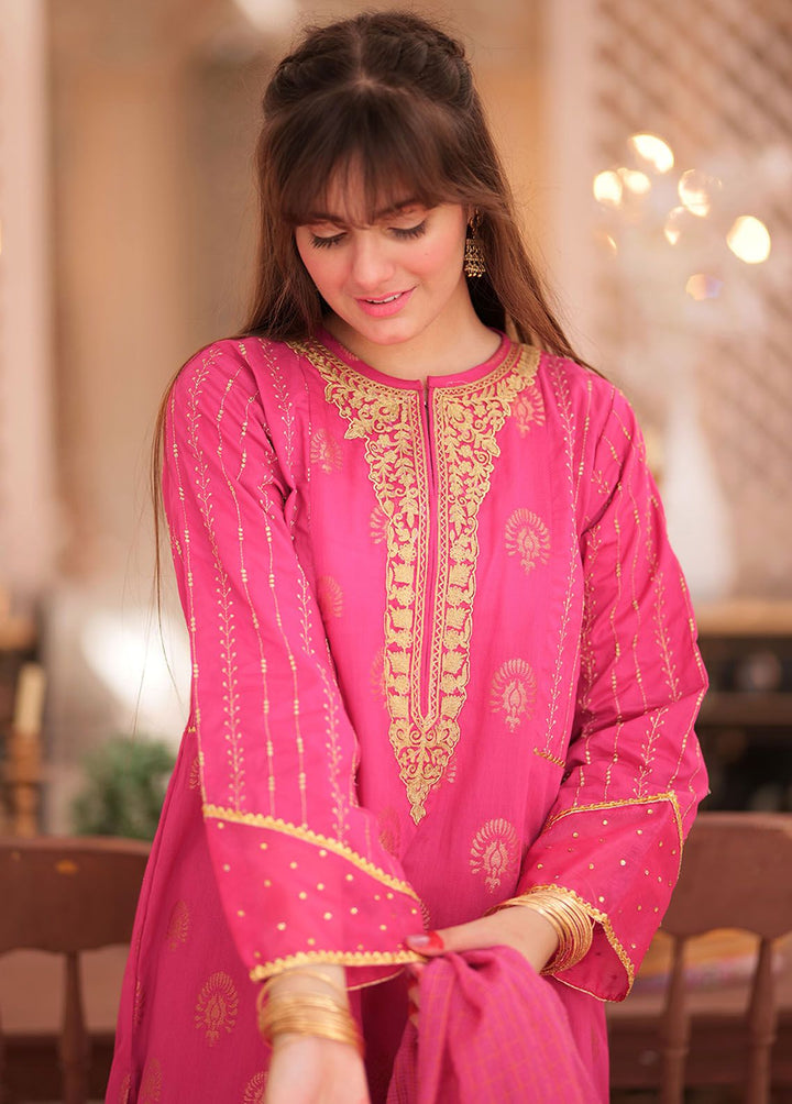 Senorita Cotton Casual 3 Piece Suit for Girls -  GBD-02339-SPK/GLD