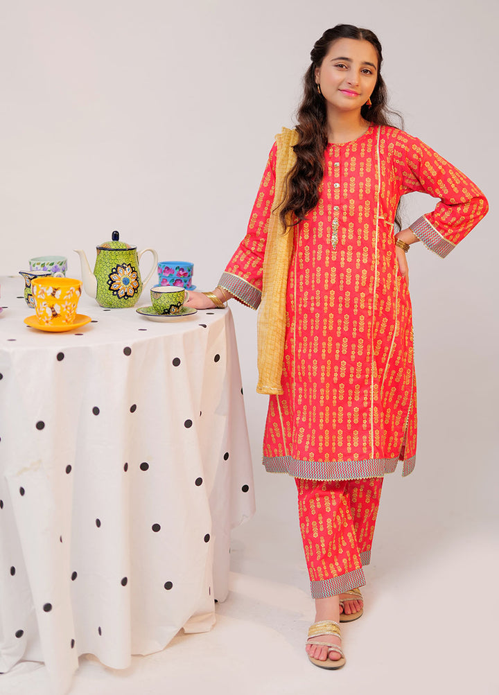 Senorita Cotton Casual 3 Piece Suit for Girls -  GBD-02528