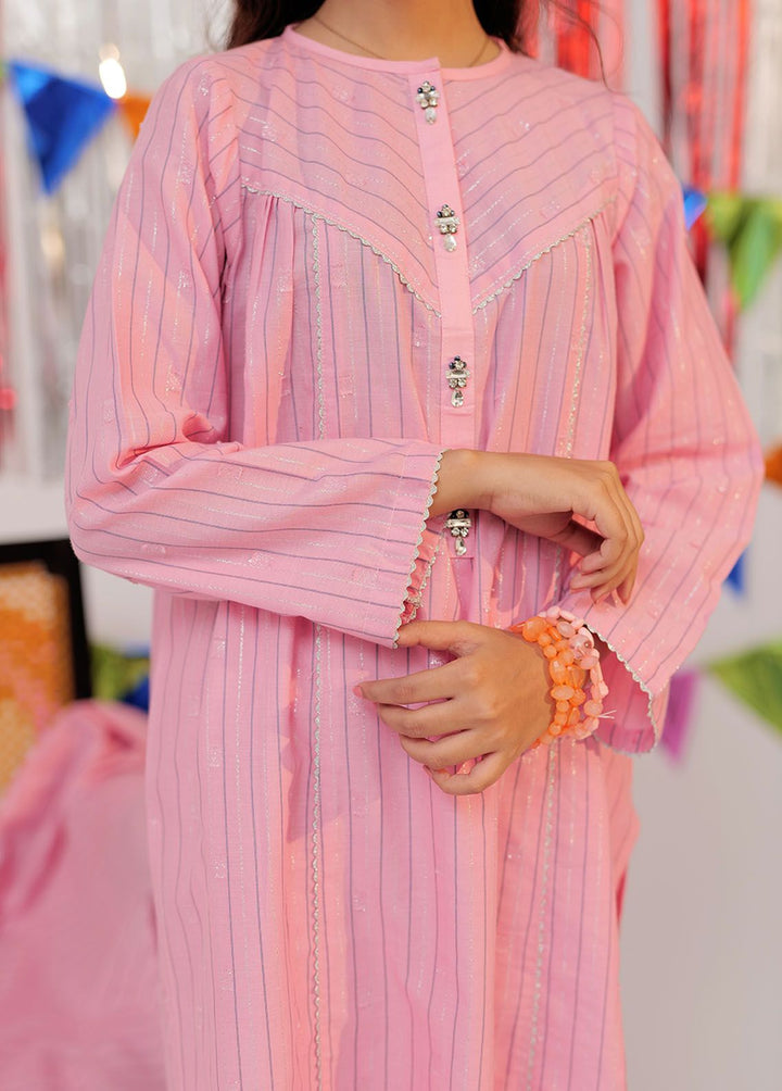 Senorita Cotton Casual 3 Piece Suit for Girls -  GBD-02603-PNK/SLR