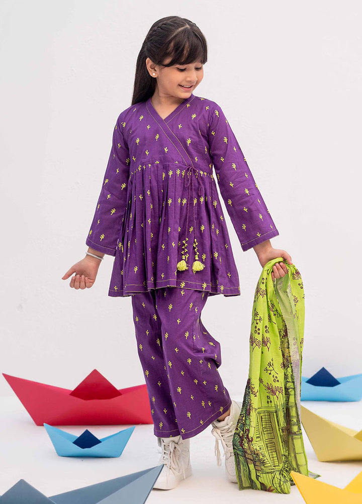 Senorita Cotton Casual 3 Piece Suit for Girls -  KAD-02194