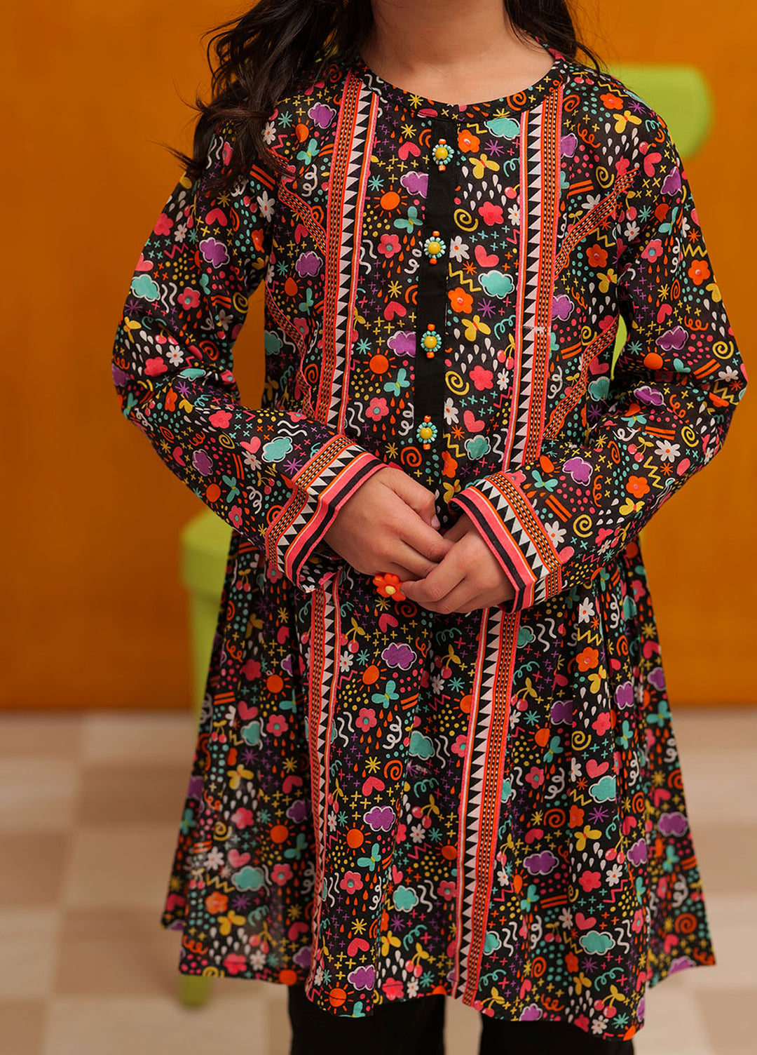 Senorita Cotton Casual 3 Piece Suit for Girls -  KAD-02269