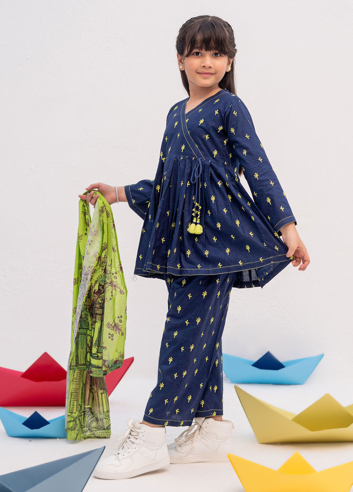 Senorita Cotton Casual 3 Piece Suit for Girls -  KAD-02481