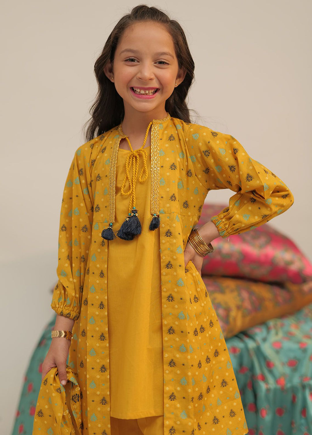 Senorita Cotton Casual 3 Piece Suit for Girls -  KAD-02570-MSD/MCL