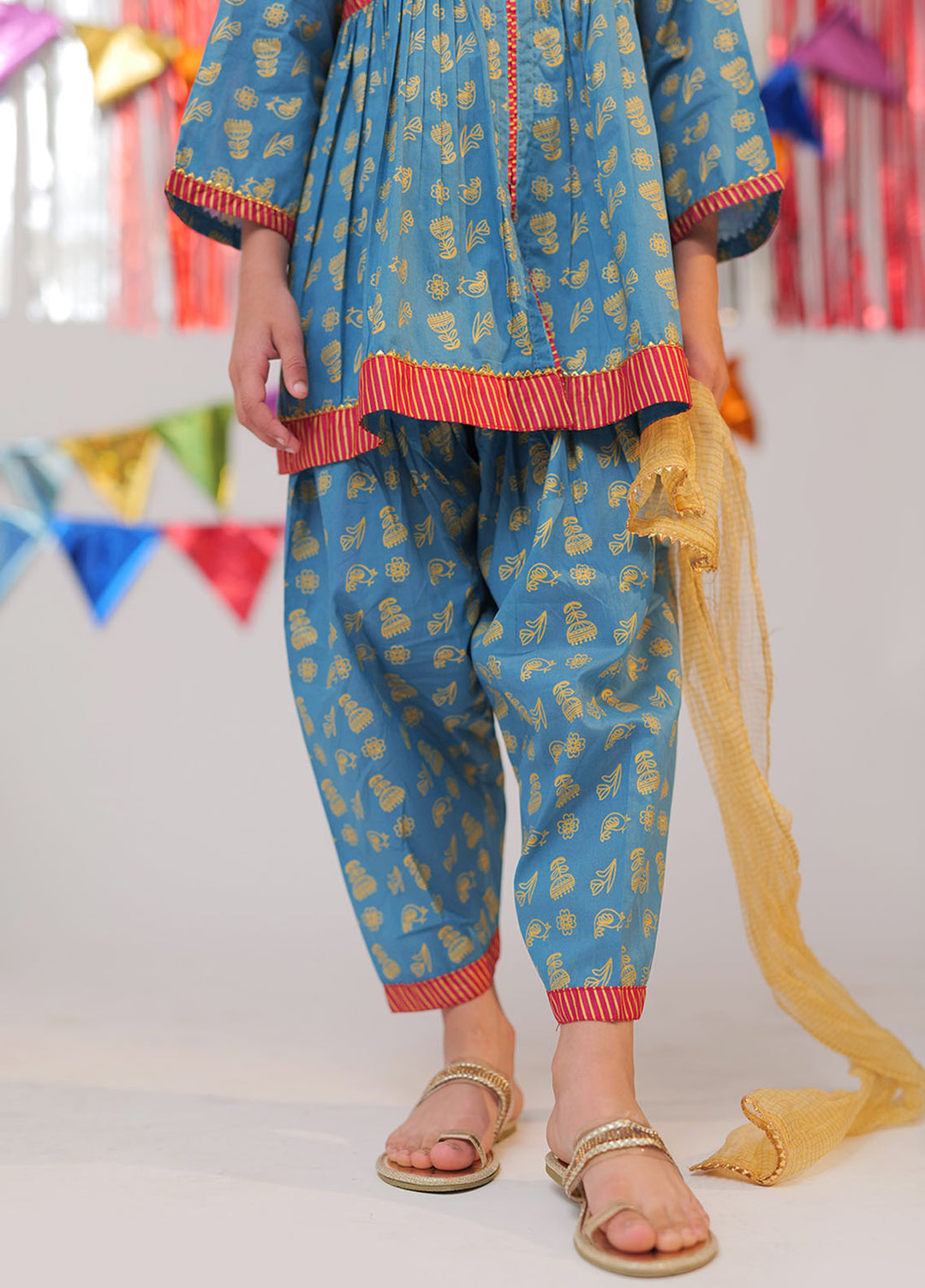 Senorita Cotton Casual 3 Piece Suit for Girls -  KBD-02525