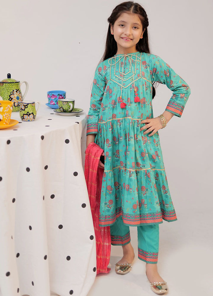 Senorita Cotton Casual 3 Piece Suit for Girls -  KBD-02552-TGN/MCL