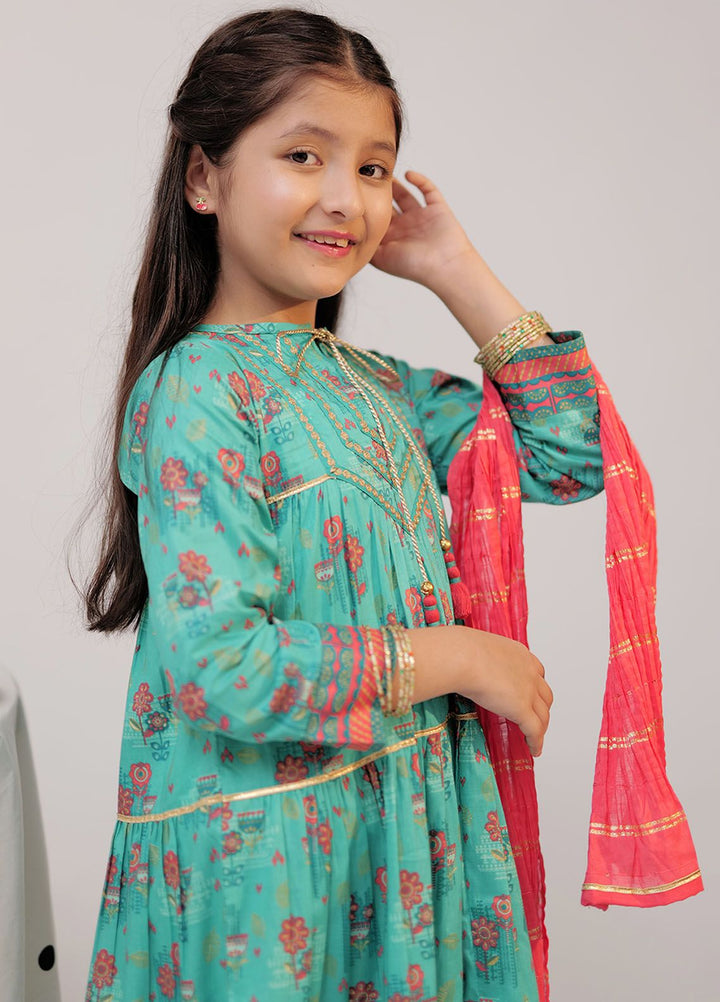 Senorita Cotton Casual 3 Piece Suit for Girls -  KBD-02552-TGN/MCL