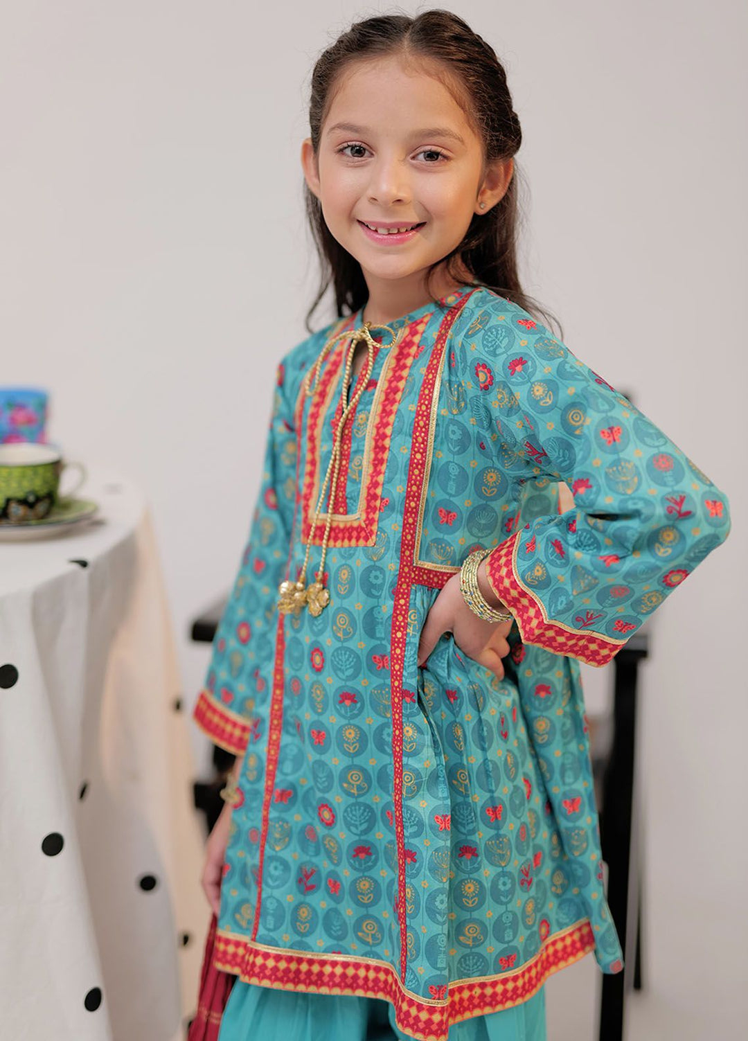Senorita Cotton Casual 3 Piece Suit for Girls -  KBD-02553-TGN/MCL