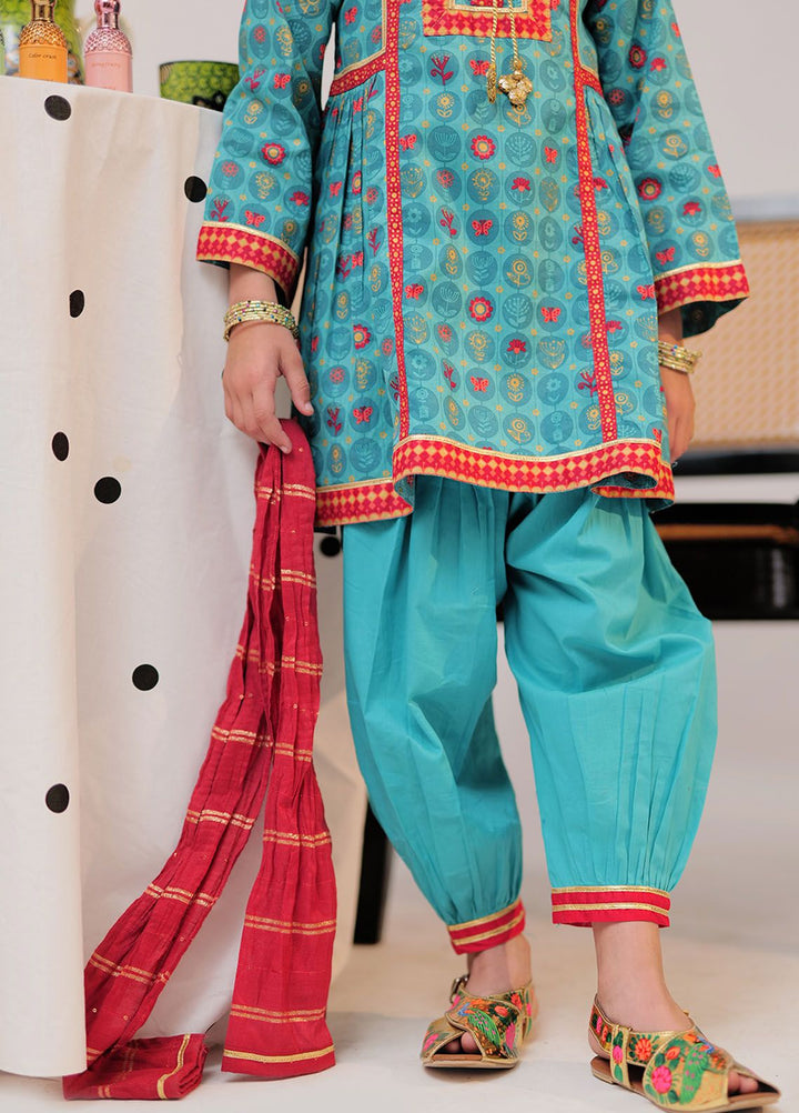 Senorita Cotton Casual 3 Piece Suit for Girls -  KBD-02553-TGN/MCL