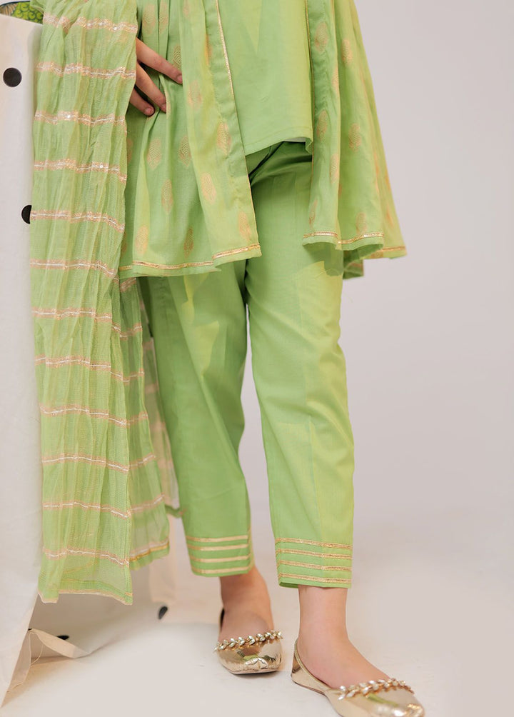 Senorita Cotton Casual 3 Piece Suit for Girls -  KBD-02600-PGN/GLD