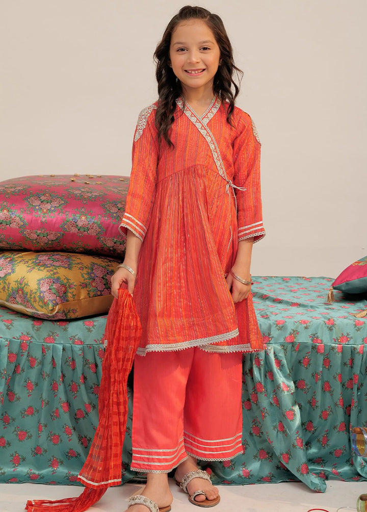 Senorita Dobby Formal 3 Piece Suit for Girls -  KDD-02433-PCH/MCL