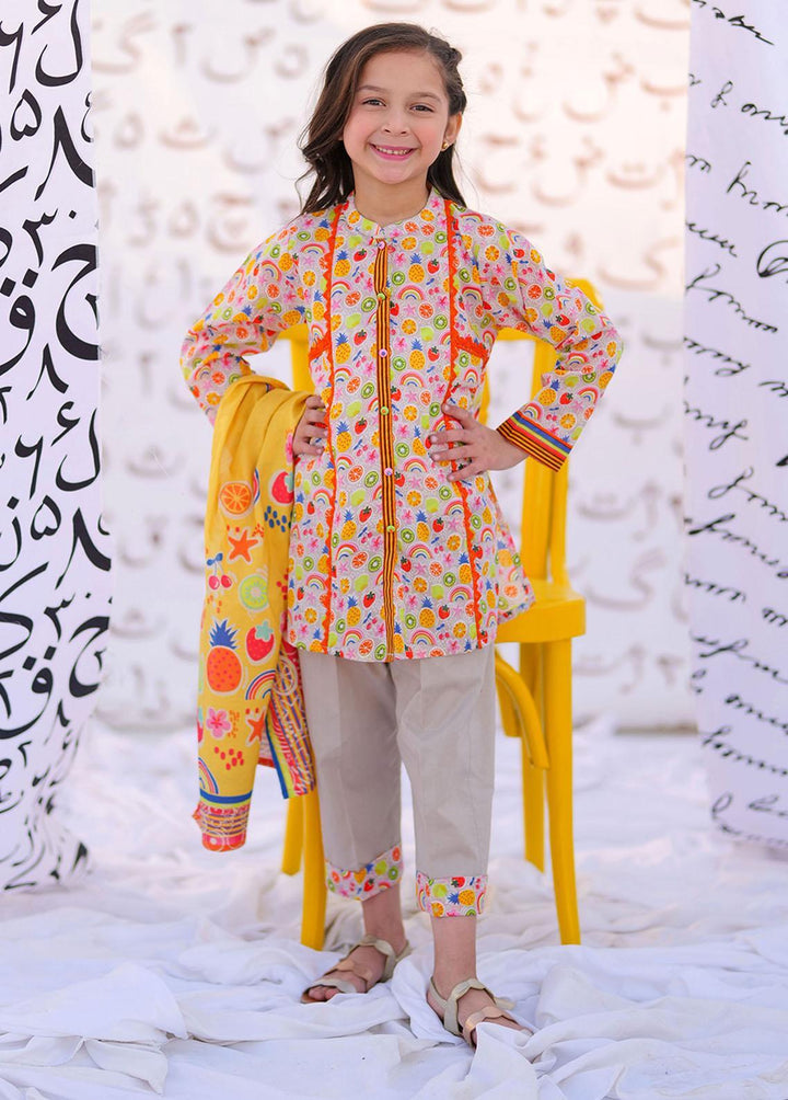 Senorita Cotton Casual 3 Piece Suit for Girls -  KAD-02220