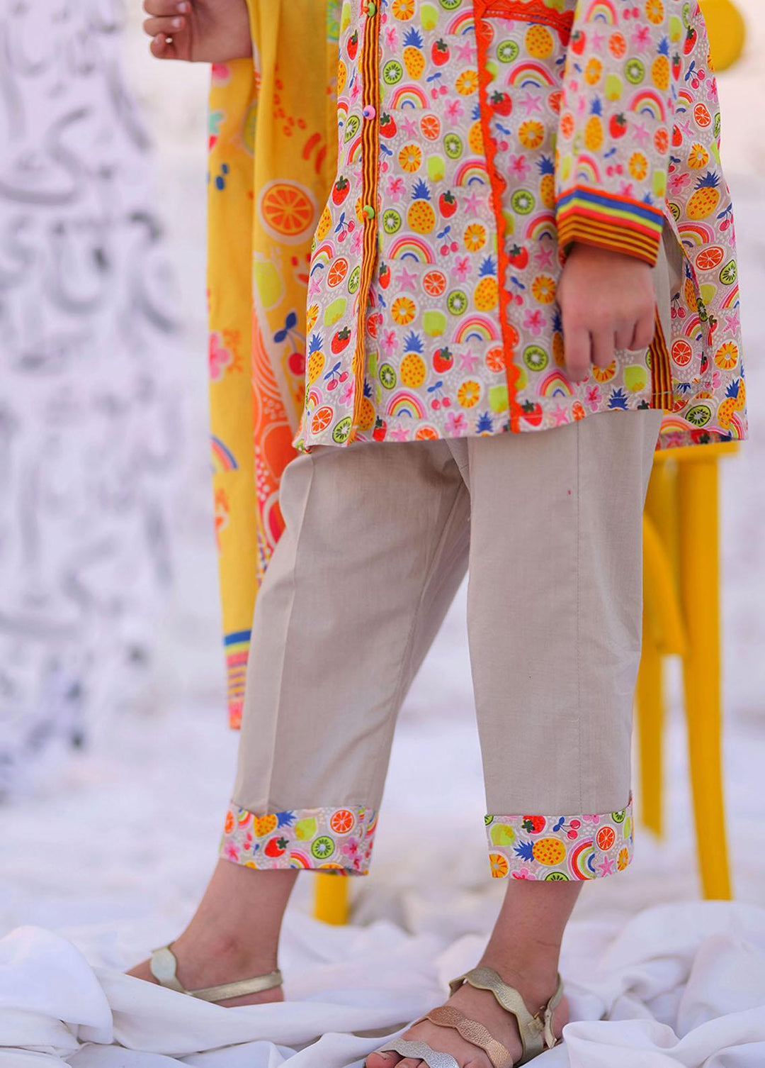Senorita Cotton Casual 3 Piece Suit for Girls -  KAD-02220