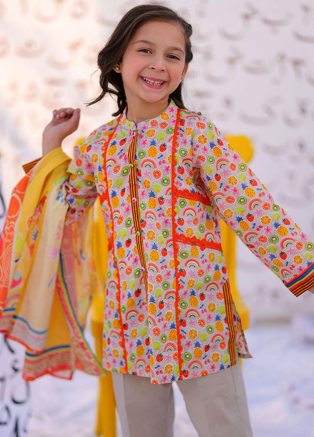Senorita Cotton Casual 3 Piece Suit for Girls -  KAD-02220