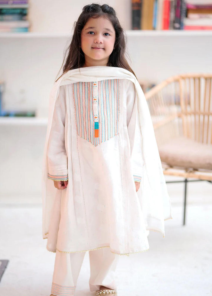 Senorita Cotton Casual 3 Piece Suit for Girls -  KBD-02236-BGE/MCL