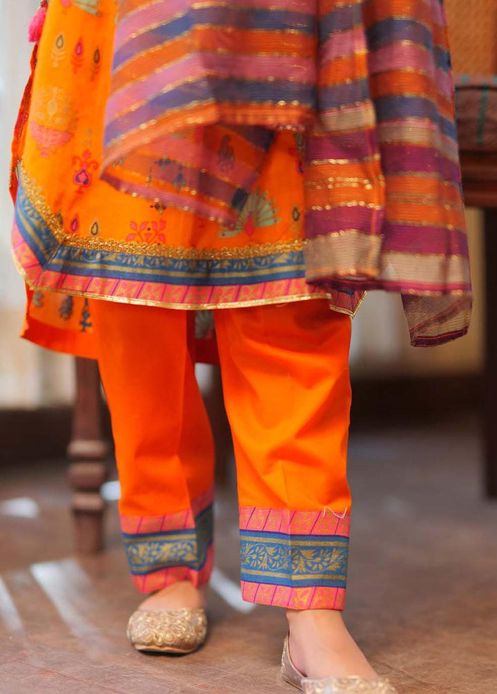 Senorita Cotton Casual 3 Piece Suit for Girls -  KBD-02325-OGN/MCL