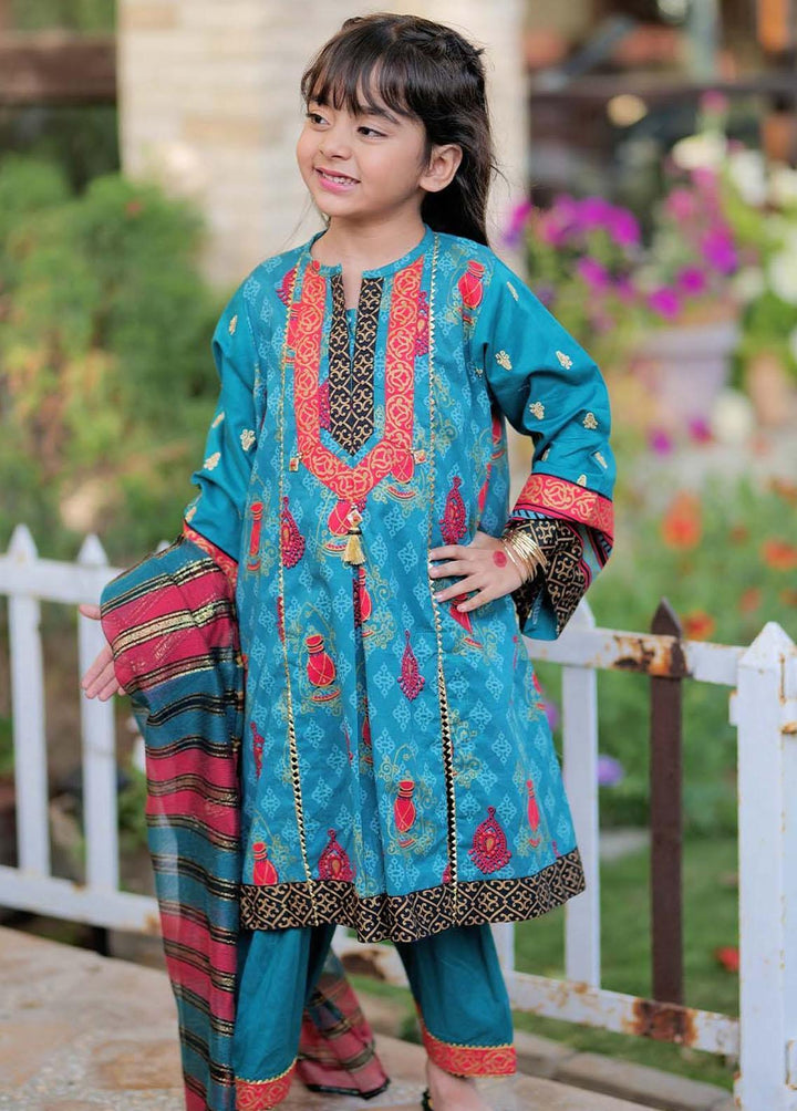 Senorita Cotton Casual 3 Piece Suit for Girls -  KBD-02326