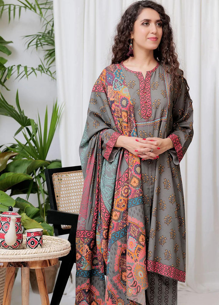 Senorita Viscose Pret 3 Piece Suit for Women -  LAD-02088-GRY/MCL