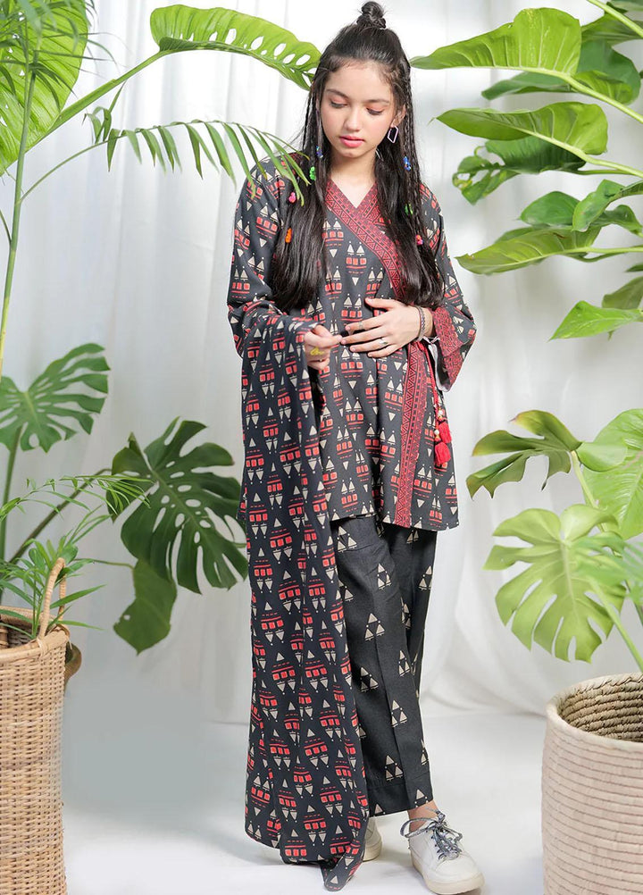 Senorita Viscose Pret 3 Piece Suit for Girls -  GAD-02107-BLK-MCL