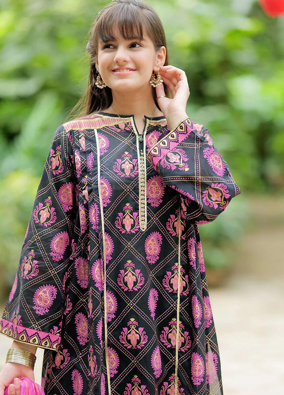 Senorita Lawn Pret 3 Piece Suit for Girls -  GBD-02026-BLK/MCL