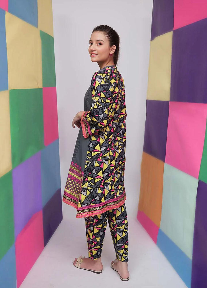 Senorita Cambric Pret 2 Piece Suit for Girls -  GAC-01859-GRY/MCL