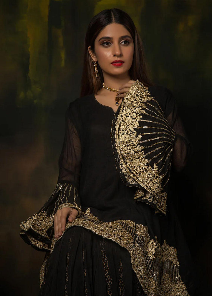 Senorita Banarsi Pret 3 Piece Suit for Women -  LDD-00909-BLK/GLD