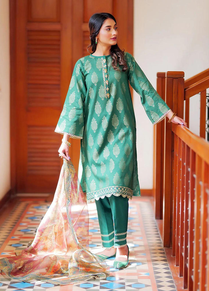 Senorita Cotton Pret 3 Piece Suit for Women -  LBD-01992-BGN/GLD