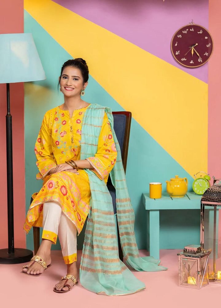 Senorita Lawn Pret 3 Piece Suit for Women -  LBD-01768-YLW/SGN