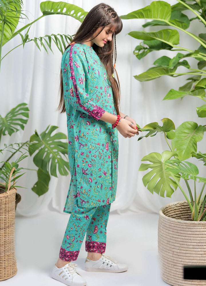 Senorita Cotton Pret 2 Piece Suit for Girls -  GAC-02071-SGN/MCL