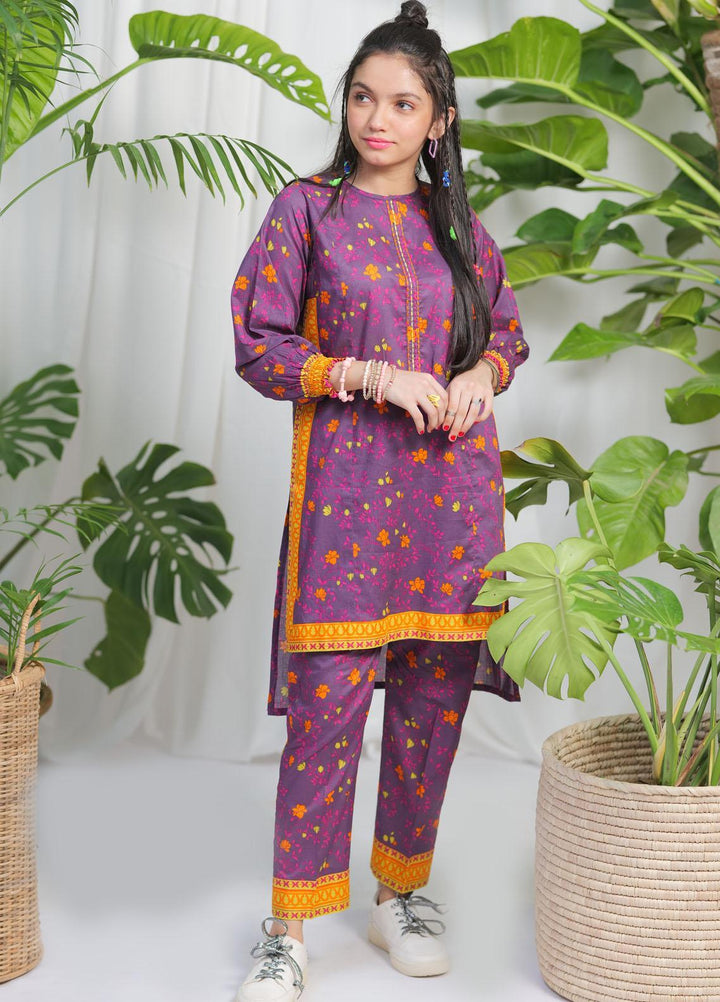 Senorita Cotton Pret 2 Piece Suit for Girls -  GAC-02072-PRL/MCL