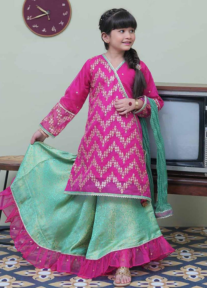 Senorita Banarsi Formal 3 Piece Suit for Girls -  KDD-02090