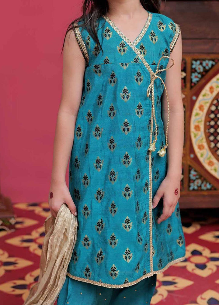 Senorita Banarsi Formal 3 Piece Suit for Girls -  KDD-02105