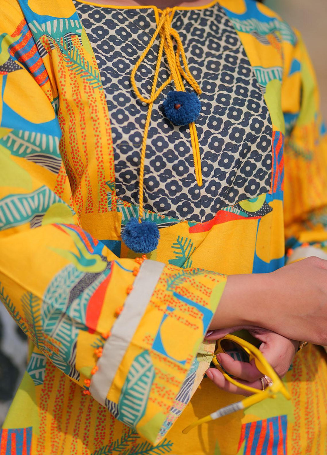 Senorita Casual Pret Printed Cotton Kurti LAA-01930-YLW/MCL