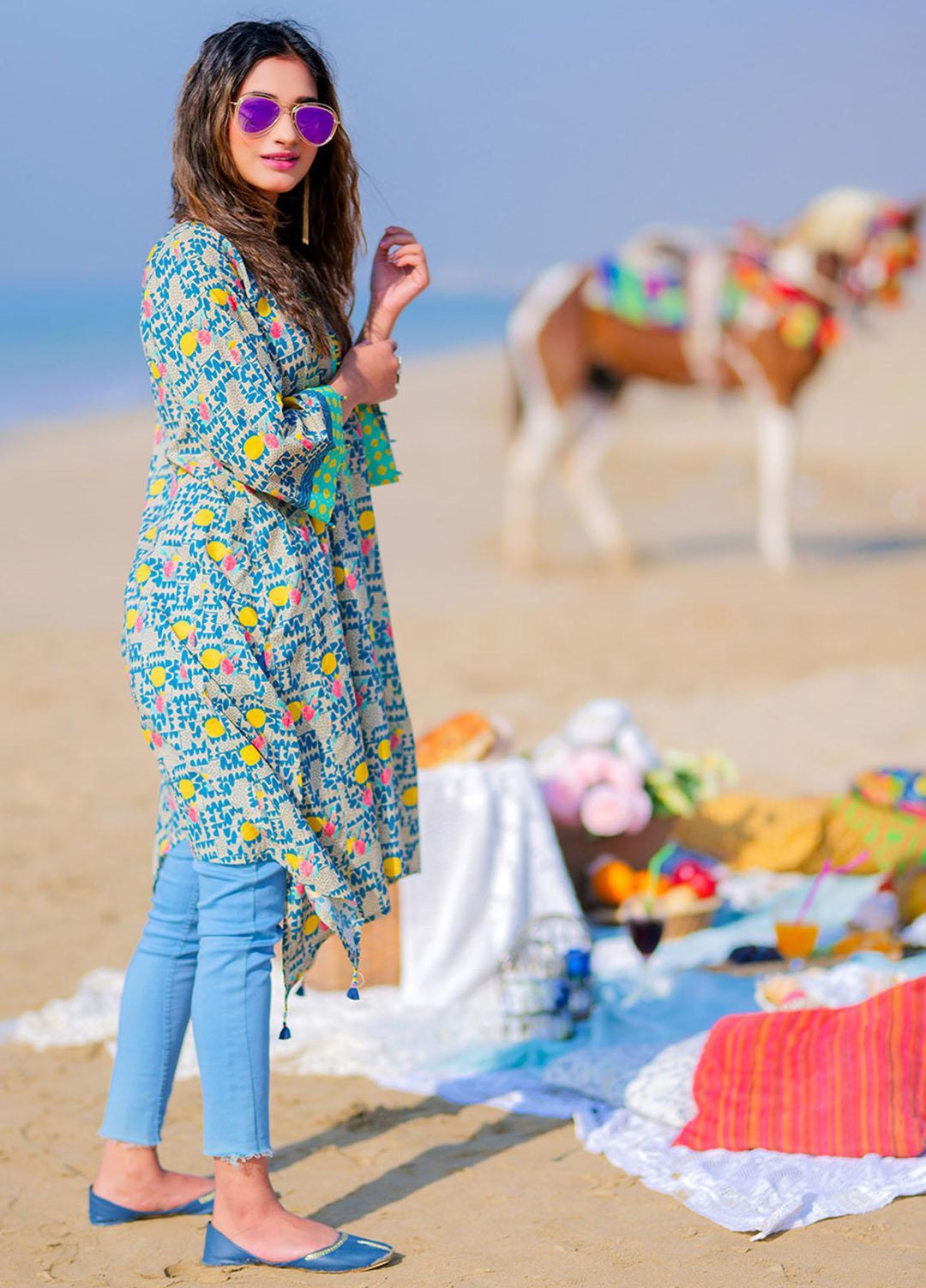 Senorita Casual Pret Printed Cotton Kurti LAA-01931-FWN/MCL