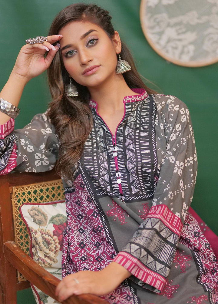 Senorita Casual Pret Printed Cotton 3 Piece LAD-01959-GRY/MGT