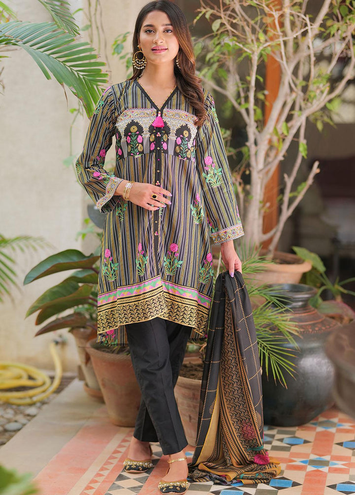 Senorita Ready to Wear Printed Lawn 3 Piece Suit LBD-01779-BLK/MCL