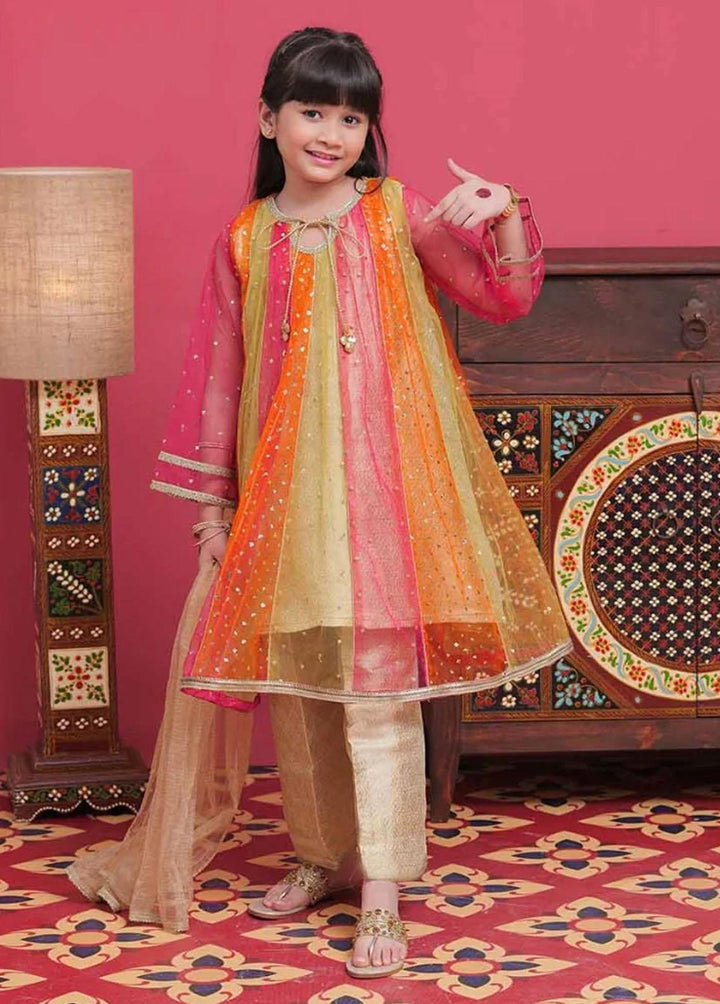 Senorita Net Formal 3 Piece Suit for Girls -  KDD-02095