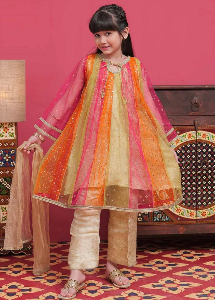 Senorita Net Formal 3 Piece Suit for Girls -  KDD-02095