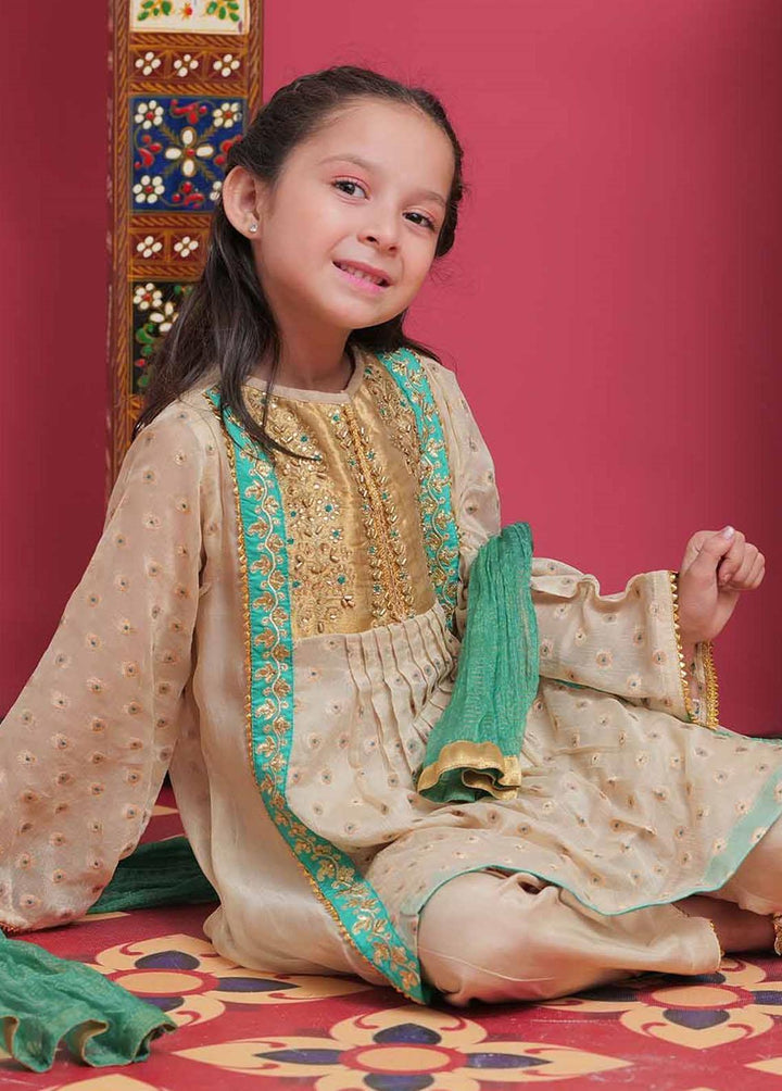 Senorita Banarsi Formal 3 Piece Suit for Girls -  KDD-02104