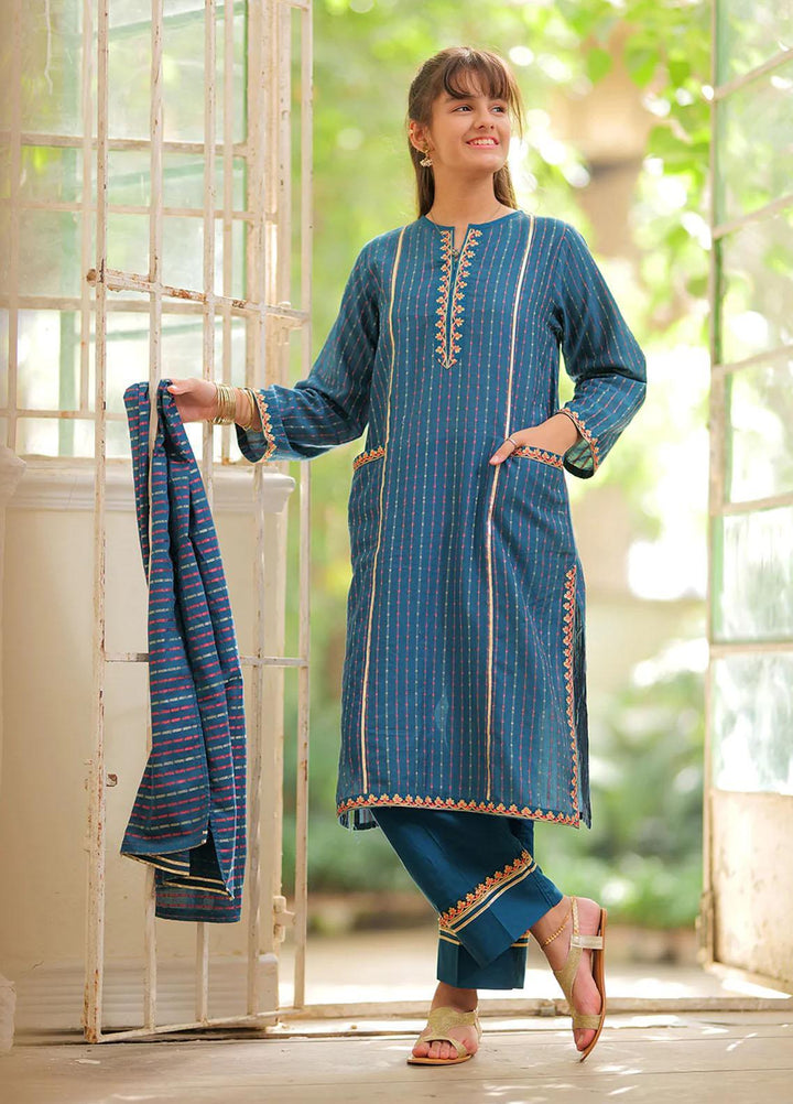 Senorita Cotton Pret Girls 3 Piece Suit -  GBD-02037-TBL/MCL