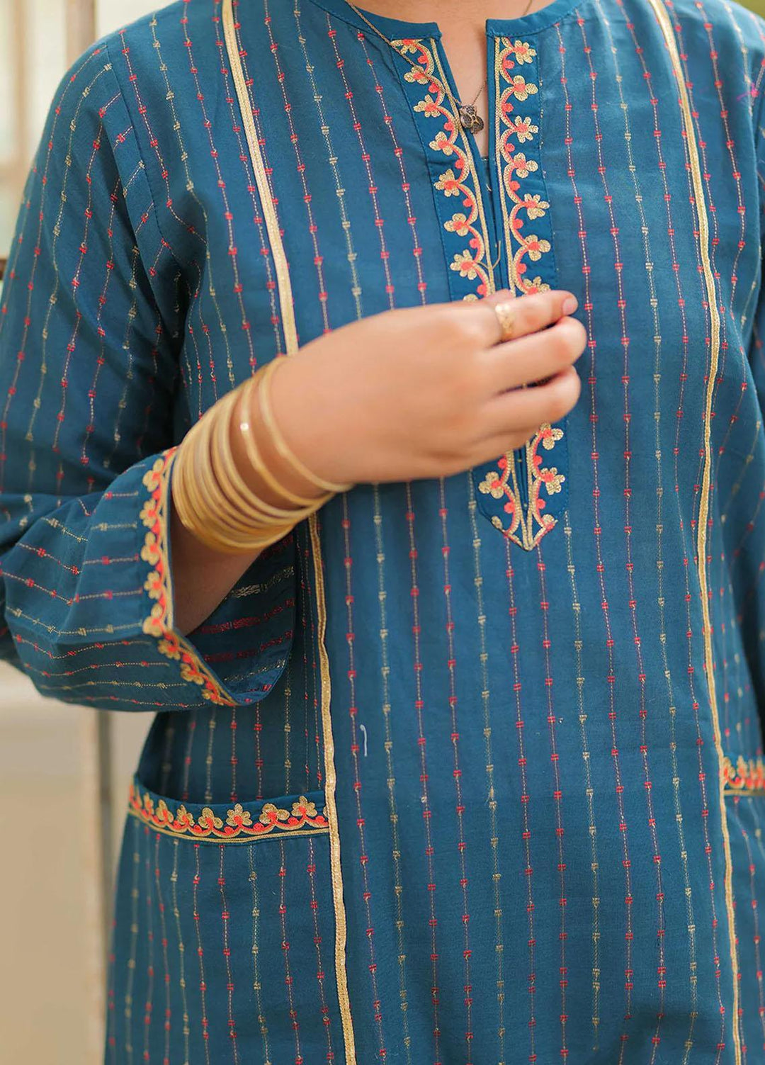 Senorita Cotton Pret Girls 3 Piece Suit -  GBD-02037-TBL/MCL