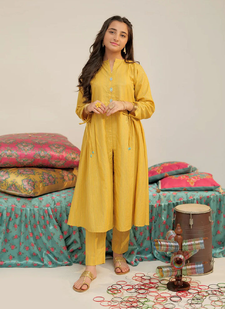 Senorita Pret Casual Cotton 2 Piece Suit GBC-02619-YLW/MCL