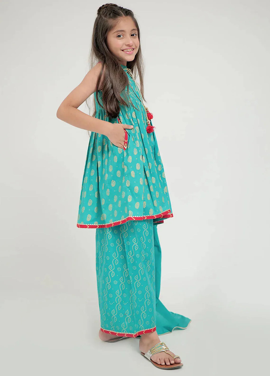 Senorita Pret Casual Cotton 3 Piece Suit for Kids KAD-02634