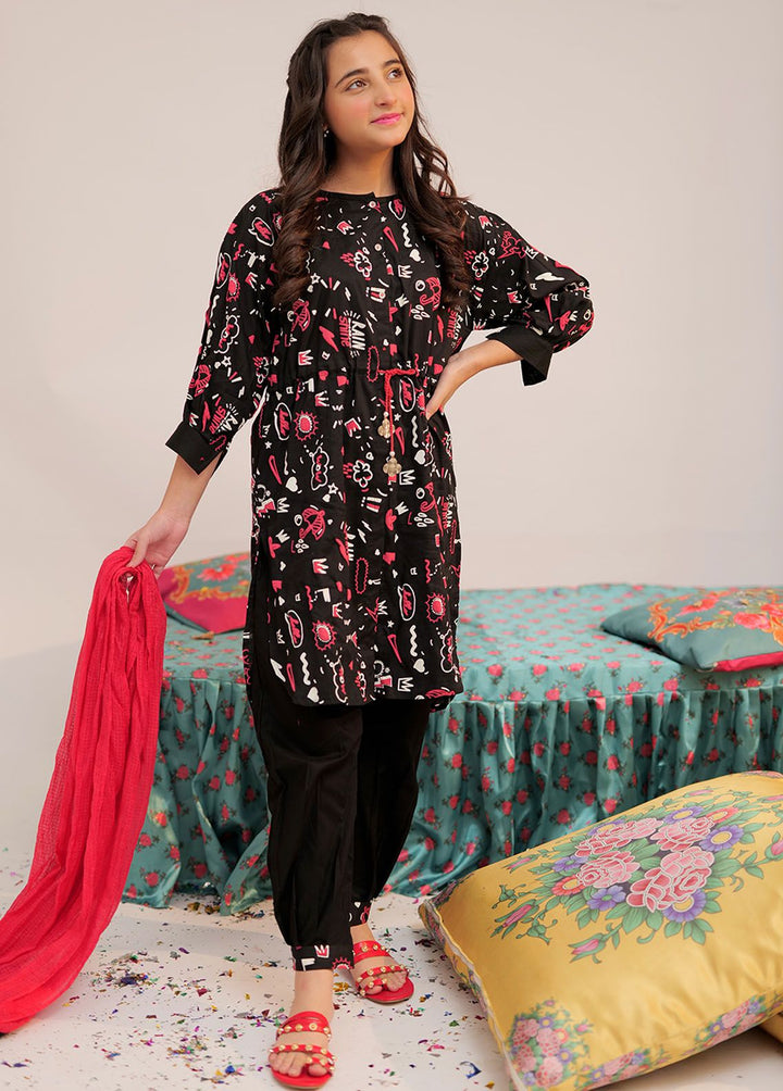 Senorita Pret Casual Cotton 3 Piece Suit GAD-02547-BLK/MCL