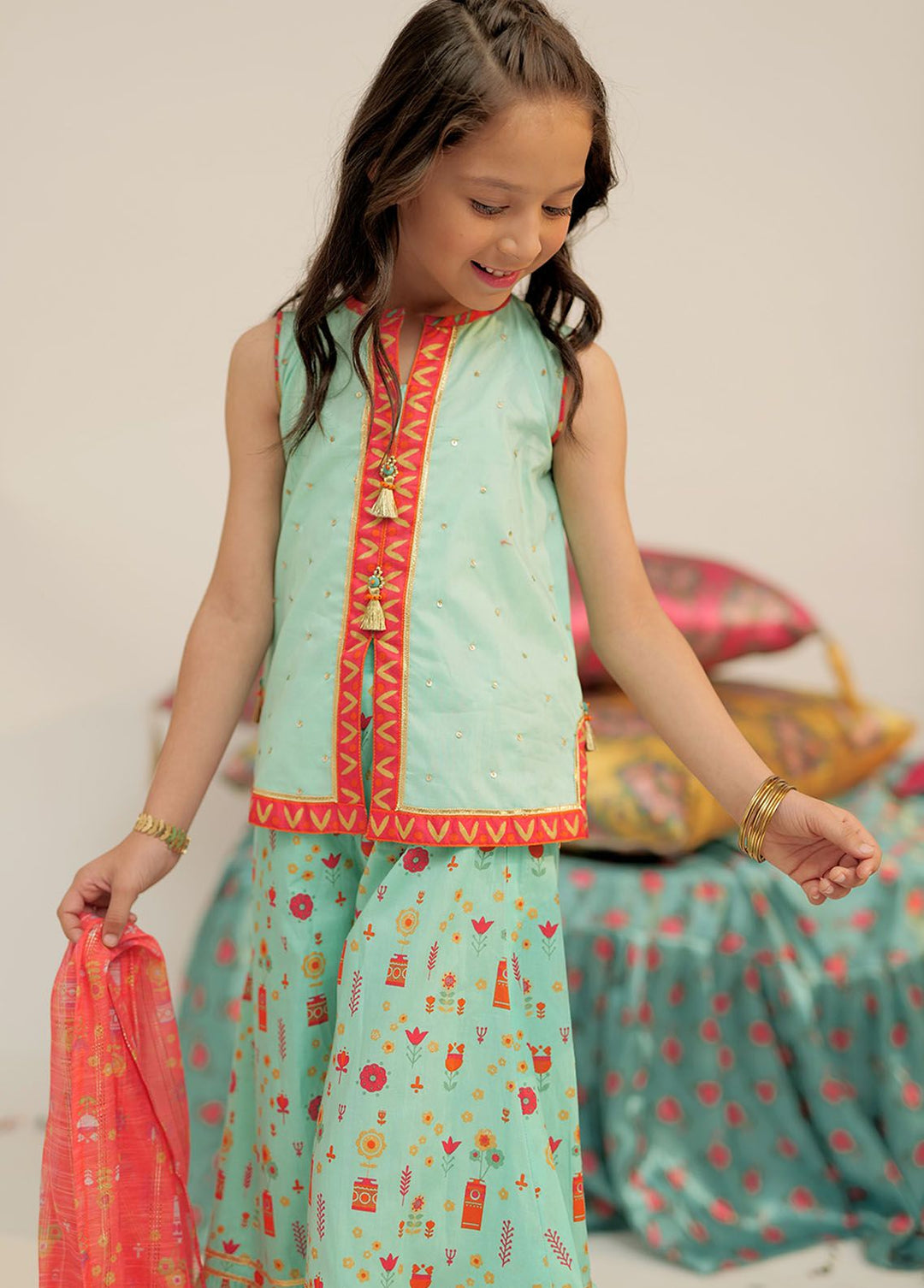 Senorita Pret Casual Cotton 3 Piece Suit KBD-02551-SGN/MCL