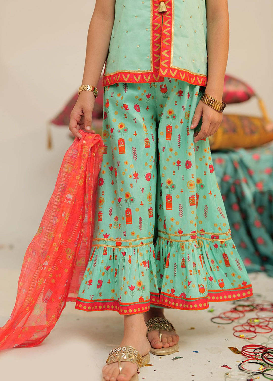 Senorita Pret Casual Cotton 3 Piece Suit KBD-02551-SGN/MCL