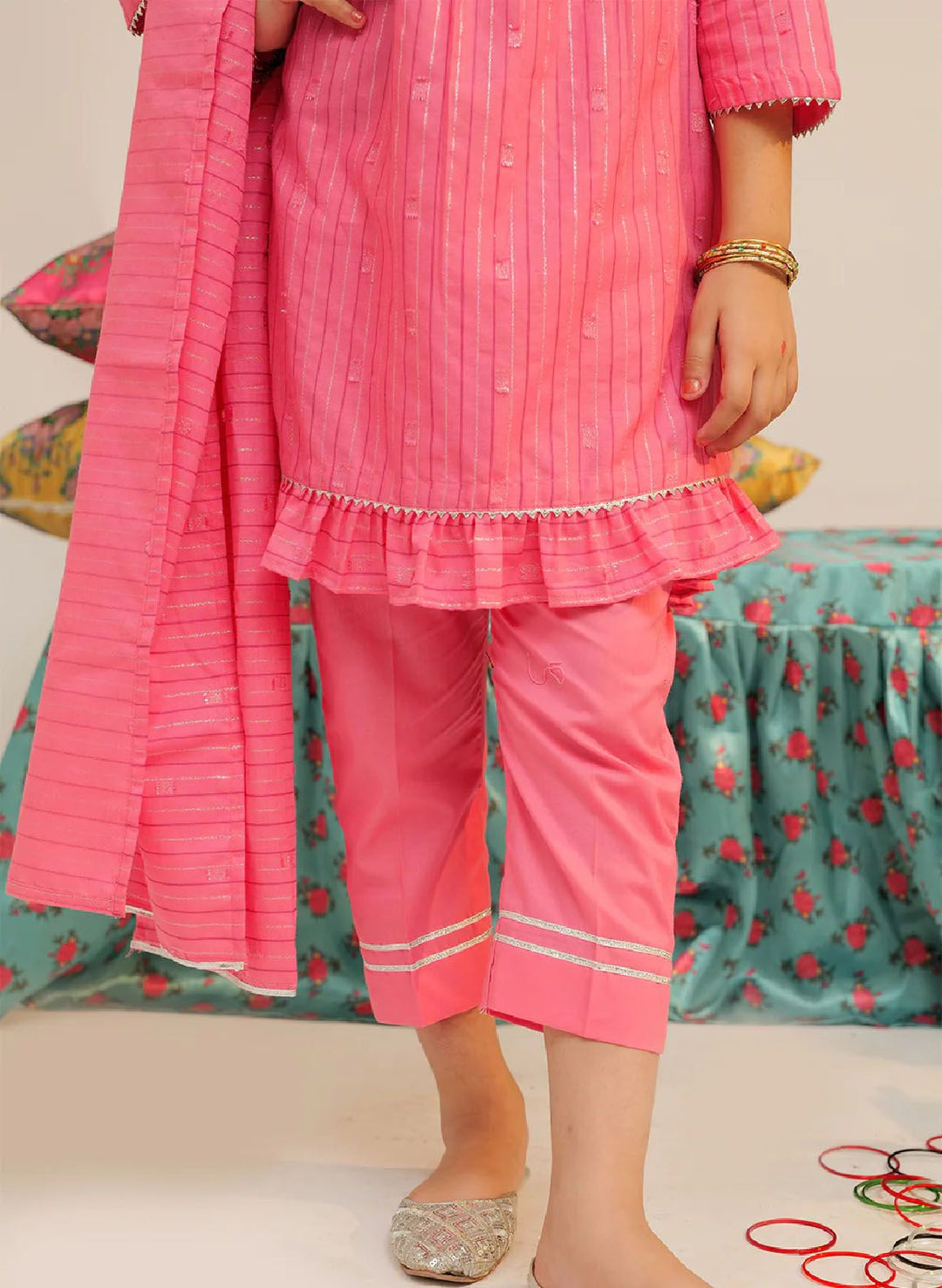 Senorita Pret Casual Cotton 3 Piece Suit KBD-02617-TPK/MCL